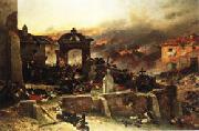 Alphonse de neuville The Cemetery at St.Privat France oil painting artist
